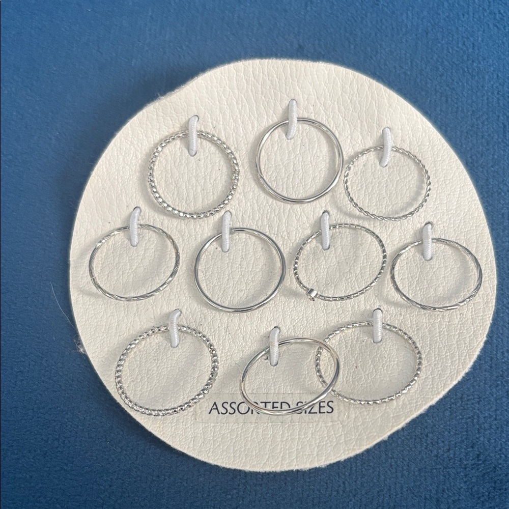 Francesca’s Chic Silver assorted size rings